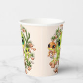 ベビーゲッコスかわいい漫画のキャラクター 紙コップ (右)