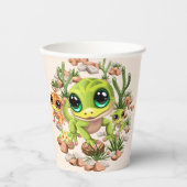 ベビーゲッコスかわいい漫画のキャラクター 紙コップ (正面)