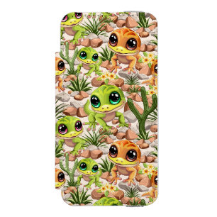 ベビーゲッコスかわいい漫画のキャラクター iPhone SE/5/5sウォレットケース