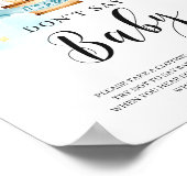 ベビーゲームのサイン熱気球の動物 ポスター (角)