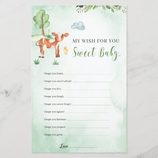 ベビーゲームの家畜テーマへの願い (正面)