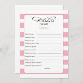 ベビーゲームカードのご希望 – ピンク アドバイスカード (正面/裏面)