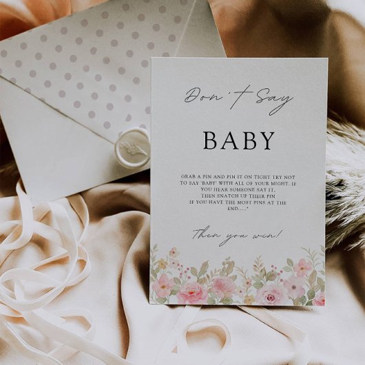 ベビーゲームバラの赤ちゃんシャワーのサインを言うな。 招待状