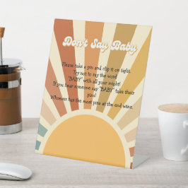 ベビーゲームボーホサンシャインベビーシャワー台座看板 台座サイン