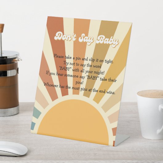 ベビーゲームボーホサンシャインベビーシャワー台座看板 台座サイン (インサイチュ)