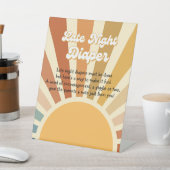 ベビーゲーム70s赤ちゃんシャワーボヘミアンベイビーシャワー 台座サイン (インサイチュ)