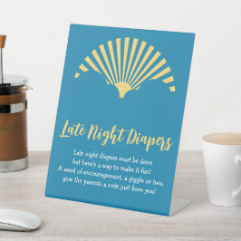 ベビーゲー来ムここ太陽の赤ちゃんシャワー 台座サイン