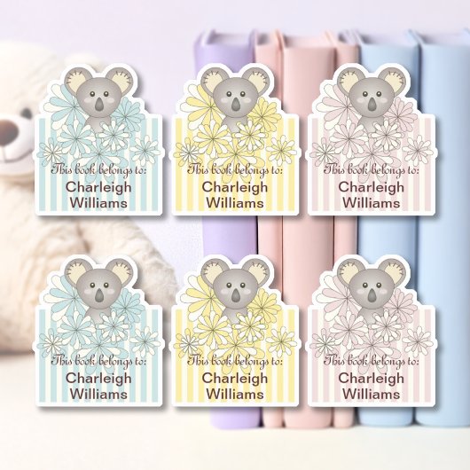 ベビーコアラこの本はキッズ蔵書票 シール