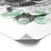 ベビーコアラフローラ子供部屋プリント |コアラプリント ポスター (角)