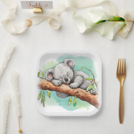 ベビーコアラベビーシャワー ペーパープレート