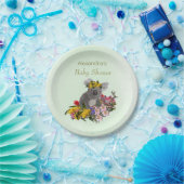 ベビーコアラワイルドフラワーグリーン ペーパープレート (パーティー)