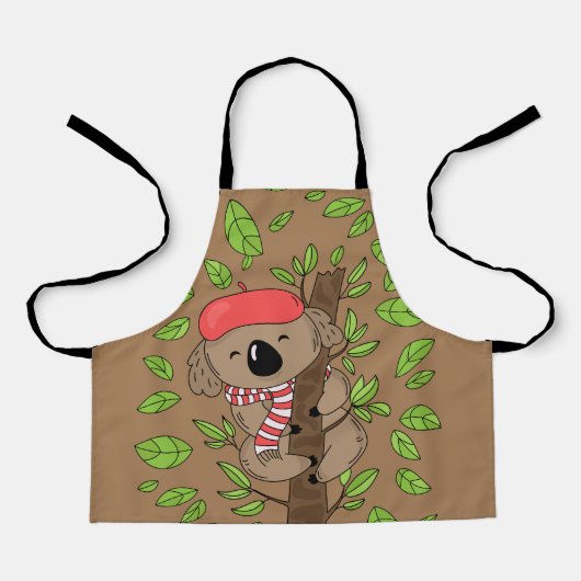 ベビーコアラ誕生日クリスマスプレゼント エプロン (正面)
