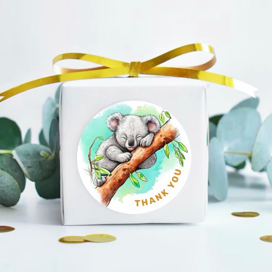 ベビーコアラ赤ちゃんシャワー ラウンドシール