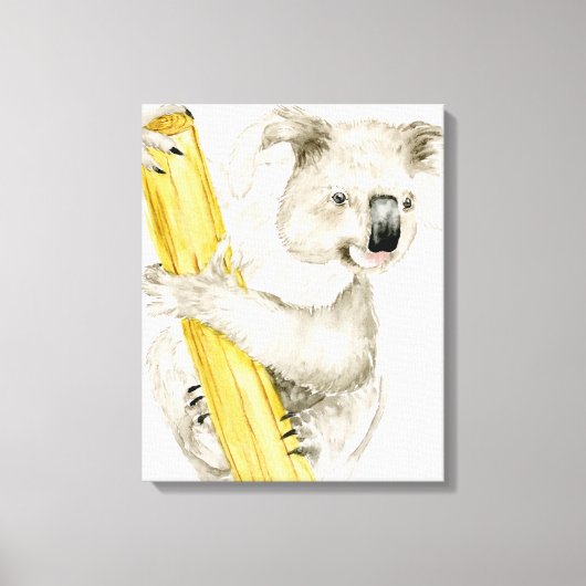 ベビーコアラ |かわいい&フリ キャンバスプリント (正面)