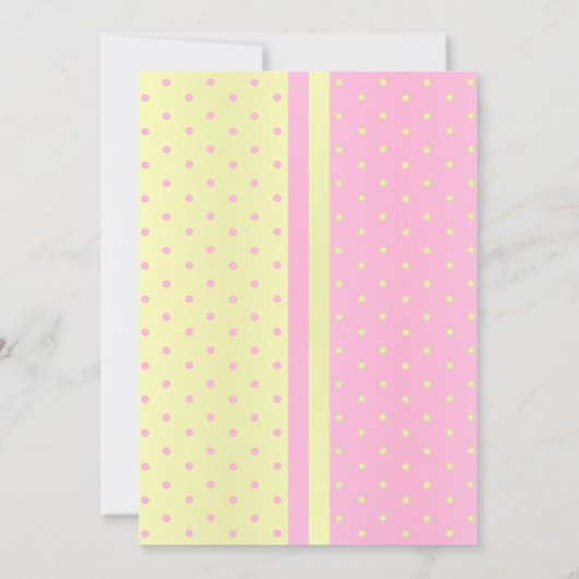 ベビーコウノトリと可愛い幼い娘 招待状 (裏面)