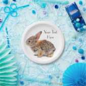 ベビーコットンテールウサギ ペーパープレート (パーティー)