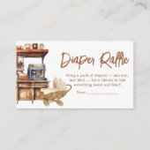 ベビーコーヒーベビーシャワーおむつラッフル エンクロージャーカード (正面)