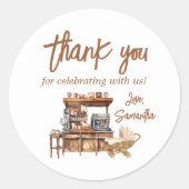 ベビーコーヒーベビーシャワー ラウンドシール (正面)