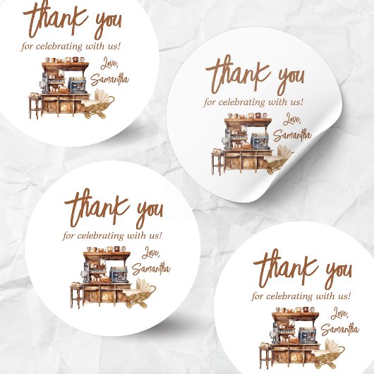 ベビーコーヒーベビーシャワー ラウンドシール