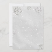 ベビーコールドアウトサイネストングリッターガールシャワー 招待状 (裏面)