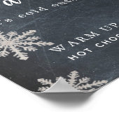 ベビーコールドチョークボードホットチョコレートバー看板 ポスター (角)