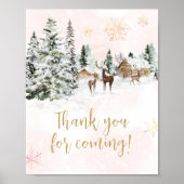 ベビーコールド外の女の子の冬ありがとう'来s ポスター (正面)