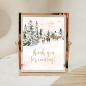 ベビーコールド外の女の子の冬ありがとう'来s ポスター