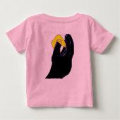 ベビーゴリラの背中にゴリラの前足 ベビーTシャツ (裏面)