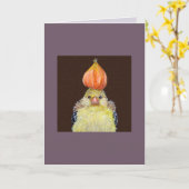 ベビーゴールドフィンチカード カード (黄色い花)