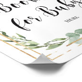 ベビーサインのための多肉の緑のボホの本 ポスター (角)