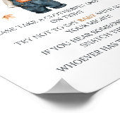 ベビーサインカボチャ赤ちゃん素朴シャワー ポスター (角)