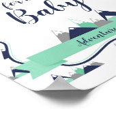 ベビーサイン山をテーマにしたシャワーの願い ポスター (角)