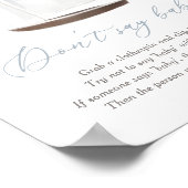 ベビーサイン航海の帆船の赤ちゃんシャワー ポスター (角)