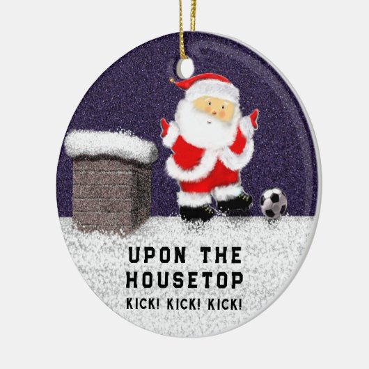 ベビーサッカークリスマス セラミックオーナメント (左)