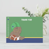 ベビーサッカー選手#2フラットありがとうご注意 サンキューカード (スタンド正面)