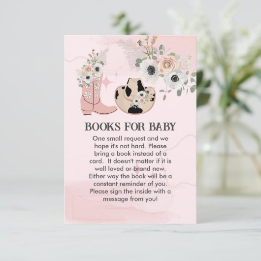 ベビーサドルアップウェスタン女性のカーボーイテーマ エンクロージャーカード (スタンド正面)