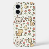 ベビーサファリの花を持つ動物 Case-Mate iPhoneケース (裏面)