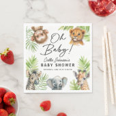 ベビーサファリ動物のパーティー装飾 スタンダードランチョンナプキン (インサイチュ)