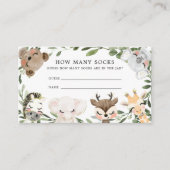 ベビーサファリ推測ソックスカードの数 エンクロージャーカード (正面)