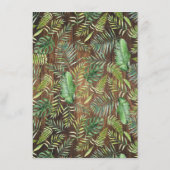 ベビーサファリ赤ちゃんシャワーゲームカードのご希望 エンクロージャーカード (裏面)