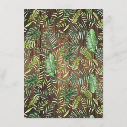 ベビーサファリ赤ちゃんシャワーゲームカードのご希望 エンクロージャーカード (裏面)