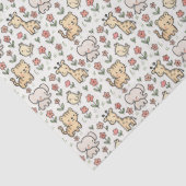 ベビーサファリ野生動物とドードルフラワー 薄葉紙 (詳細)