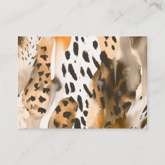 ベビーサファリ野生動物のベビーシャワー用の本 エンクロージャーカード (裏面)