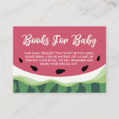 ベビーサマーメロン赤ちゃんシャワー用スイカ本 エンクロージャーカード (正面)