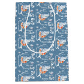 ベビーサメ第2期バースデーカスタムタウォーターカラーアート ミディアムペーパーバッグ (正面)