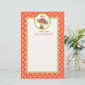 ベビーサルおしゃぶり水玉模様こんにちは 便箋 (スタンド正面)