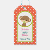 ベビーサルおしゃぶり水玉模様感謝してい ギフトタグ (正面)