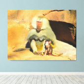 ベビーサルとママ キャンバスプリント (インサイチュ (ウッドフロア))