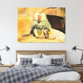 ベビーサルとママ キャンバスプリント (インサイチュ (寝室))