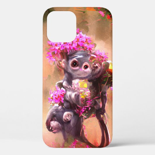 ベビーサルと花iPhone / iPadケース Case-Mate iPhoneケース (裏面)